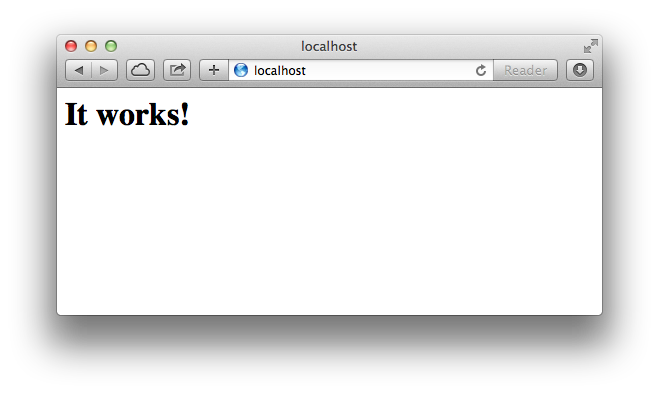 Apache localhost works