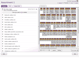 Rack layout, preview and auto-fill