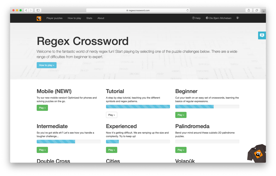 Challenges in the Regex Crossword puzzle game